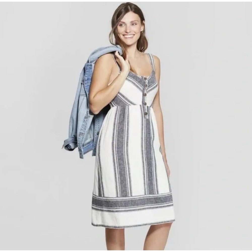 Universal Thread‎ Sleeveless linen blend Striped sundress Women's Size XS